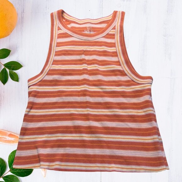 aerie Tops - Aerie Free Spirit Stripped Ribbed Tank Size Medium